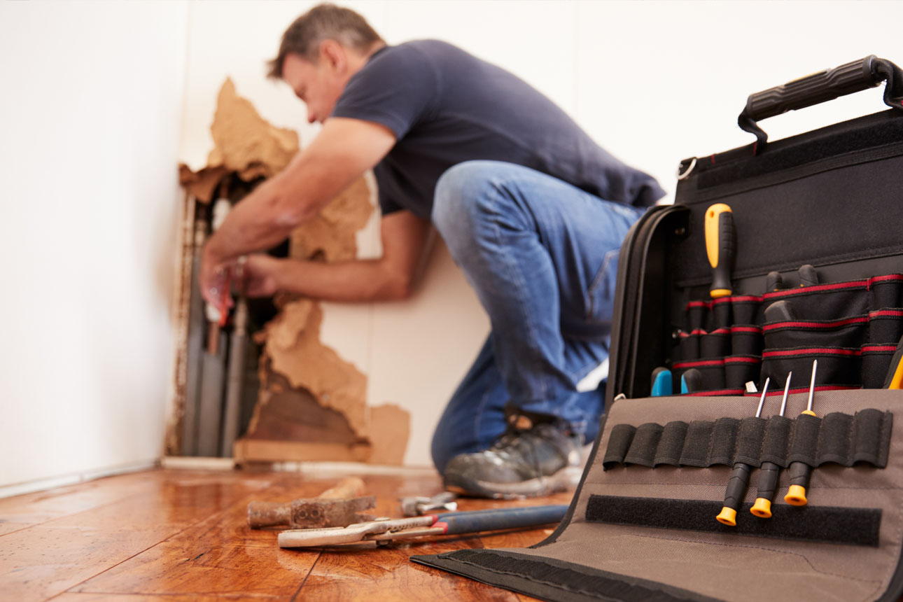 Action Plumbing emergency plumber responding to a burst pipe at a home in Endicott NY